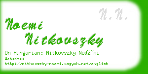 noemi nitkovszky business card